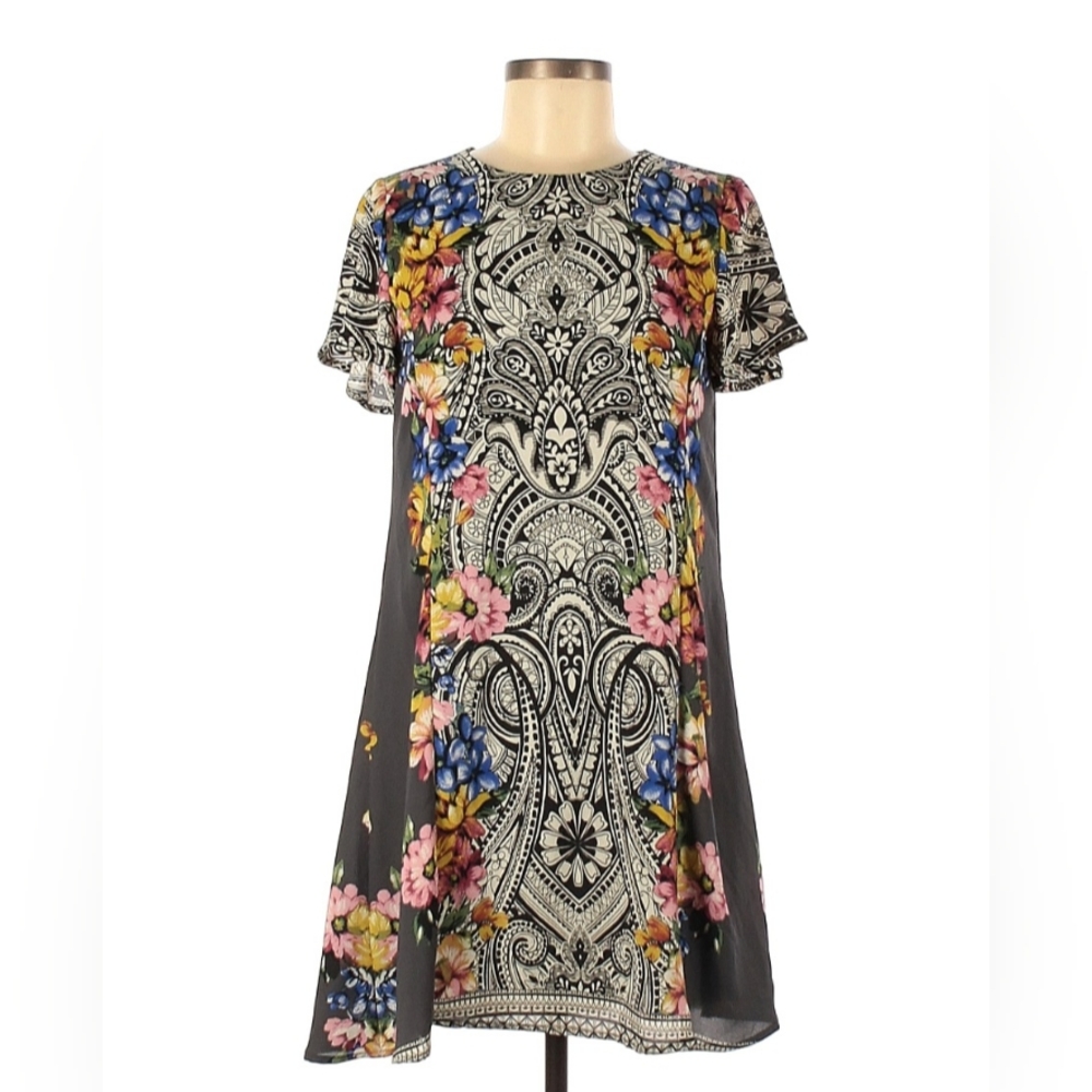 Pink Owl Graphic Print Mini Dress